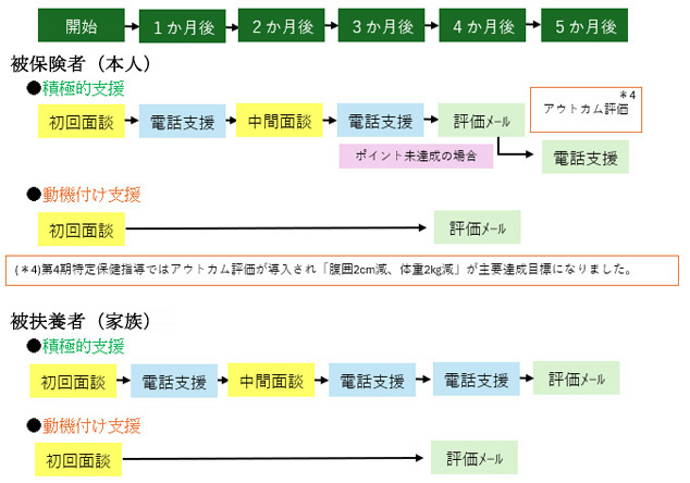 特定保健指導の支援方法のイメージ図